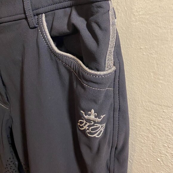 Pikeur Full-Seat Grip Breeches - Size 31/32 (EU 42) - Black with Silver Trim - Picture 11 of 13